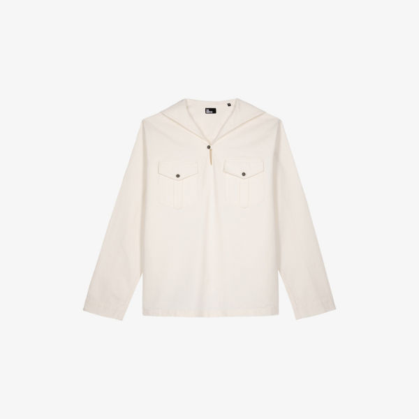 Рубашка длинная The Kooples с воротником-стойкой, экрю
Рубашка длинная The Kooples с воротником-стойкой, экрю