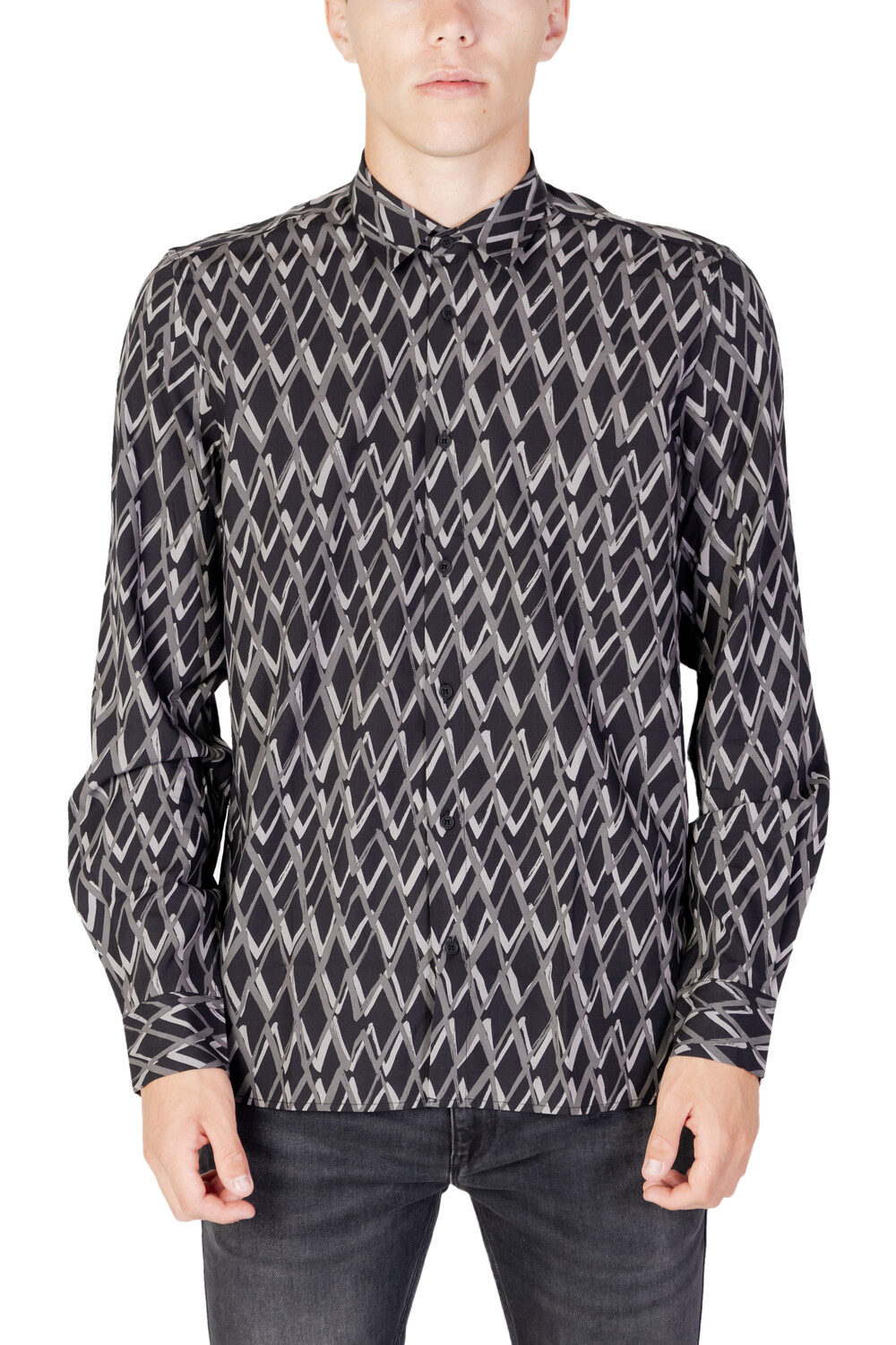 Рубашка Antony Morato с геометрическим рисунком, черный
Рубашка Antony Morato с геометрическим рисунком, черный