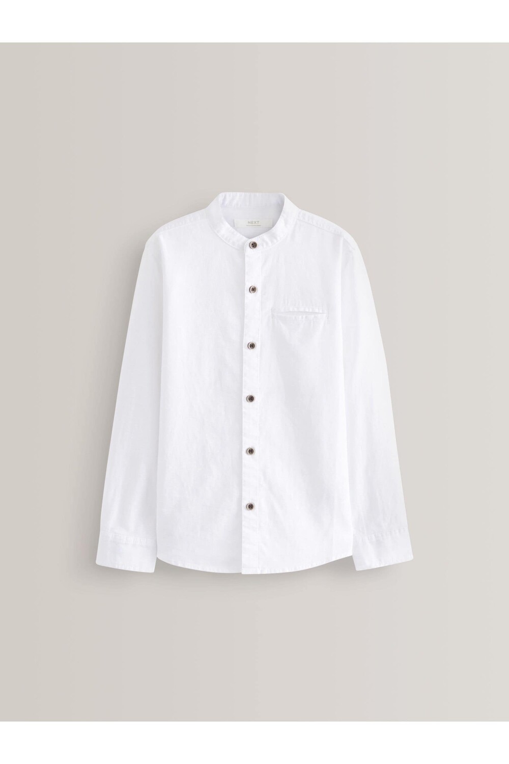 Рубашка Grandad с длинными рукавами и воротником Next, белый
Рубашка Grandad с длинными рукавами и воротником Next, белый