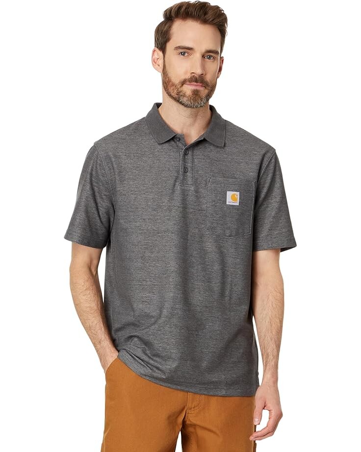 Поло Carhartt Loose Fit Midweight Short Sleeve Pocket, цвет Carbon Heather
Поло Carhartt Loose Fit Midweight Short Sleeve Pocket, цвет Carbon Heather