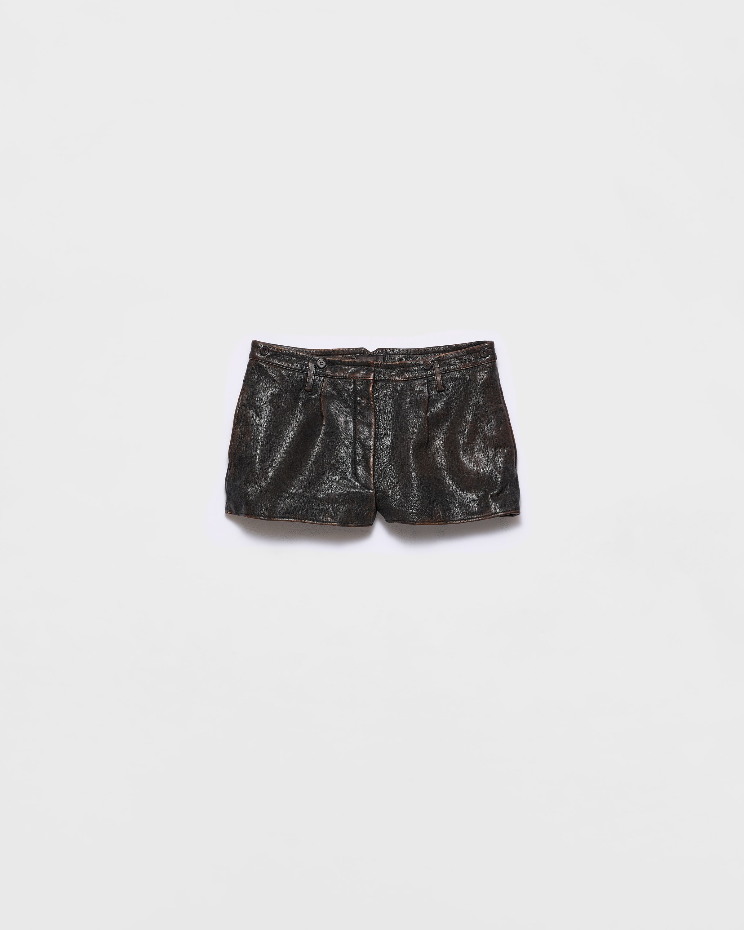 Кожаные шорты Prada, темно-коричневый
Кожаные шорты Prada, темно-коричневый