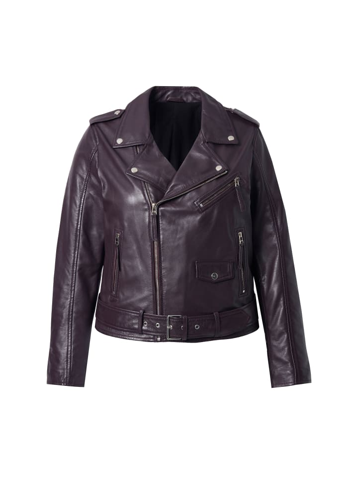 Кожаная куртка темно-бордового цвета Ulla Popken
Кожаная куртка темно-бордового цвета Ulla Popken