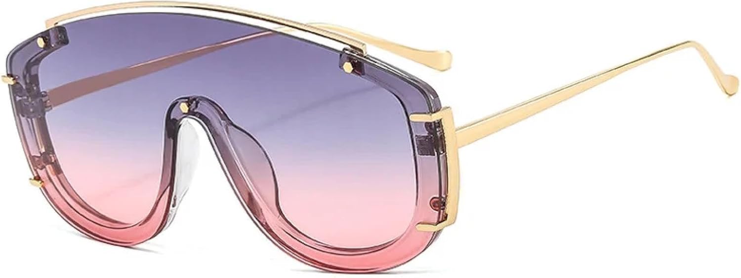 Модные солнцезащитные очки большого размера для женщин в стиле ретро с заклепками, для мужчин – разноцветные градиентные солнцезащитные очки с защитой от УФ-излучения UV400 TVTBBVV, Gray Pink Gradient
Модные солнцезащитные очки большого размера для женщин в стиле ретро с заклепками, для мужчин – разноцветные градиентные солнцезащитные очки с защитой от УФ-излучения UV400 TVTBBVV, Gray Pink Gradient