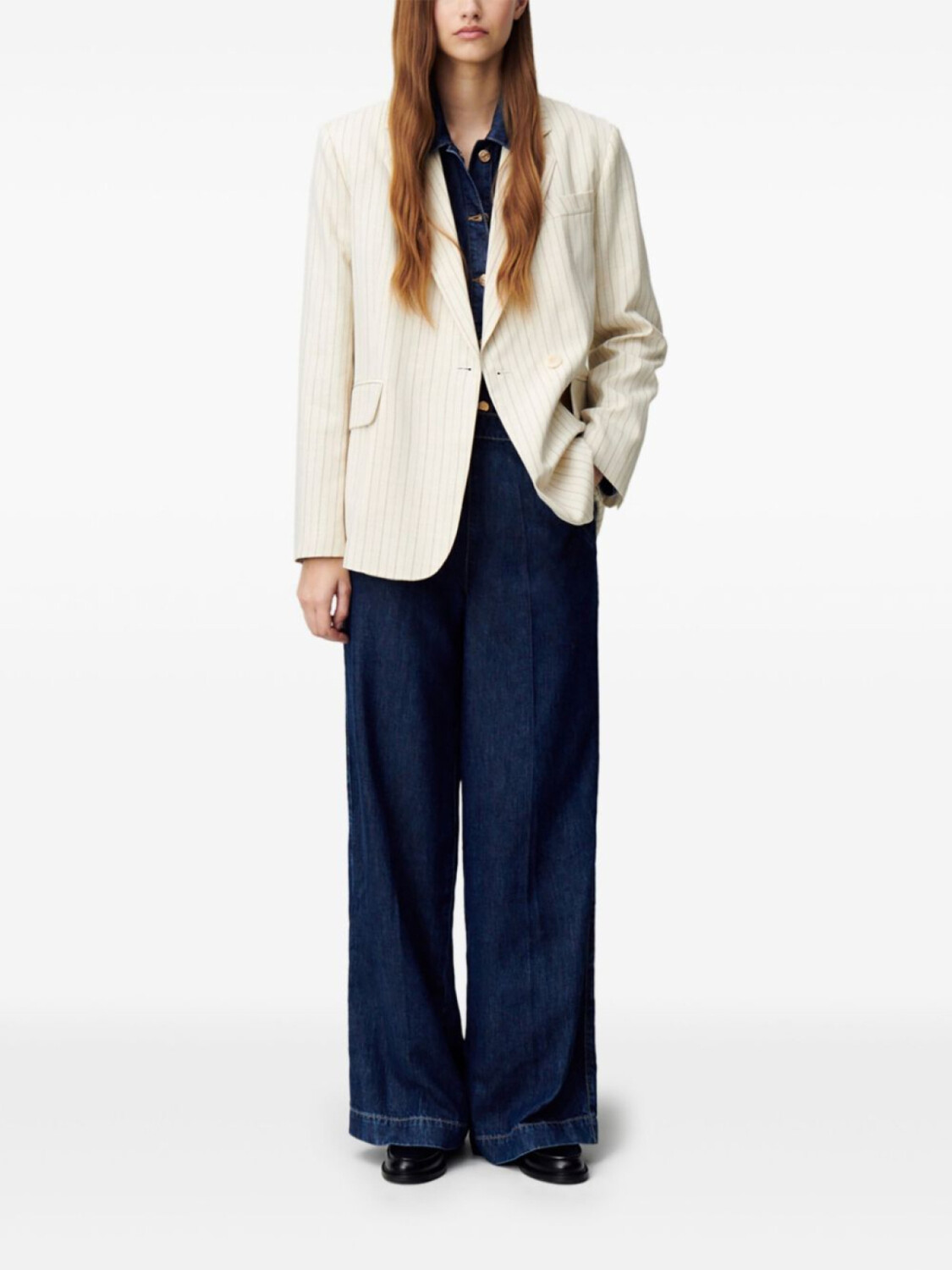 Полосатый блейзер Claudie Pierlot, нейтральный цвет
Полосатый блейзер Claudie Pierlot, нейтральный цвет