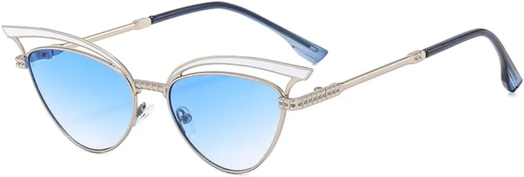 Роскошные металлические солнцезащитные очки «кошачий глаз» с ажурной отделкой, модные мужские очки для путешествий и вождения, защита от УФ-излучения UV400 TVTBBVV, Silver Blue
Роскошные металлические солнцезащитные очки «кошачий глаз» с ажурной отделкой, модные мужские очки для путешествий и вождения, защита от УФ-излучения UV400 TVTBBVV, Silver Blue