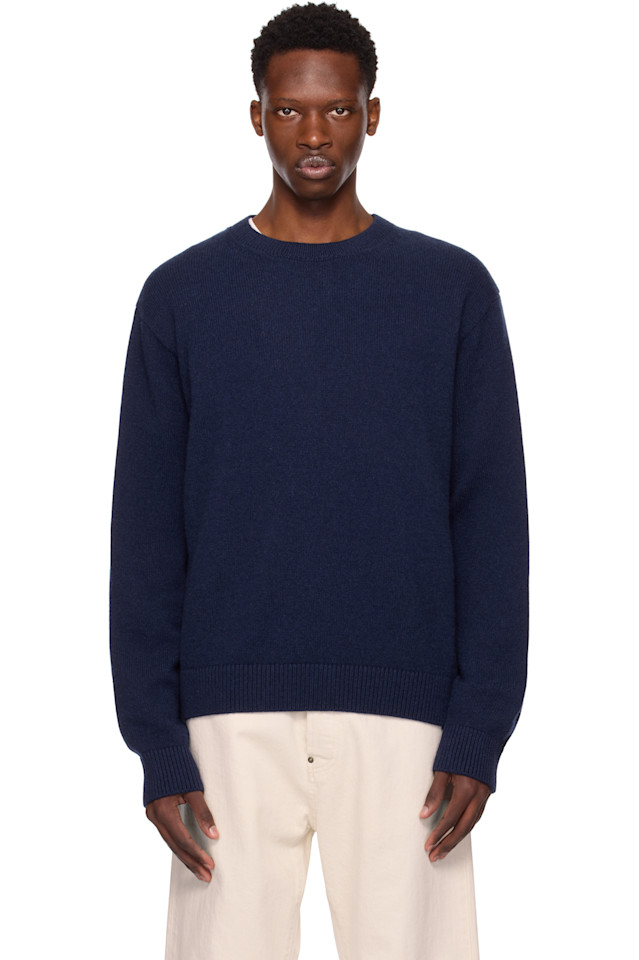 Простой свитер с круглым вырезом The Elder Statesman, синий
Простой свитер с круглым вырезом The Elder Statesman, синий