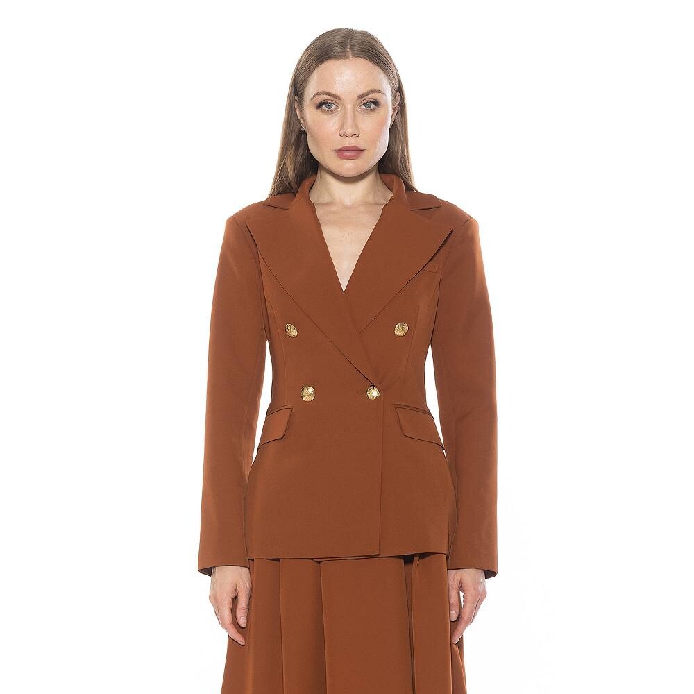Женский классический двубортный пиджак из твила ALEXIA ADMOR Farrah, коричневый
Женский классический двубортный пиджак из твила ALEXIA ADMOR Farrah, коричневый