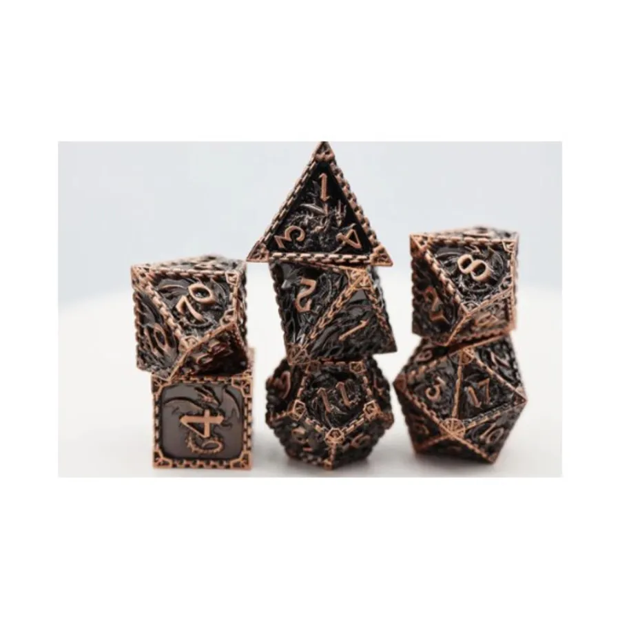 Набор Dragon Poly — медь (7), Dice Sets - Metal - Dragonstone, Dragon, Dragon Scale, Hidden Dragon 
Набор Dragon Poly — медь (7), Dice Sets - Metal - Dragonstone, Dragon, Dragon Scale, Hidden Dragon
