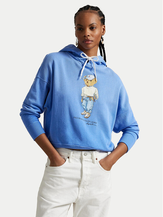 Свободный крой толстовки 211965110001 Polo Ralph Lauren, синий 
Свободный крой толстовки 211965110001 Polo Ralph Lauren, синий