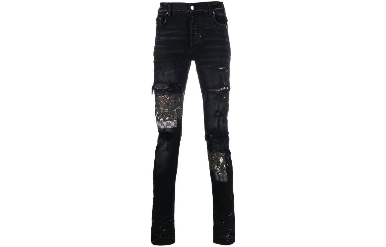 Чёрные джинсы AMIRI с патчами и эффектом брызг краски
Чёрные джинсы AMIRI с патчами и эффектом брызг краски