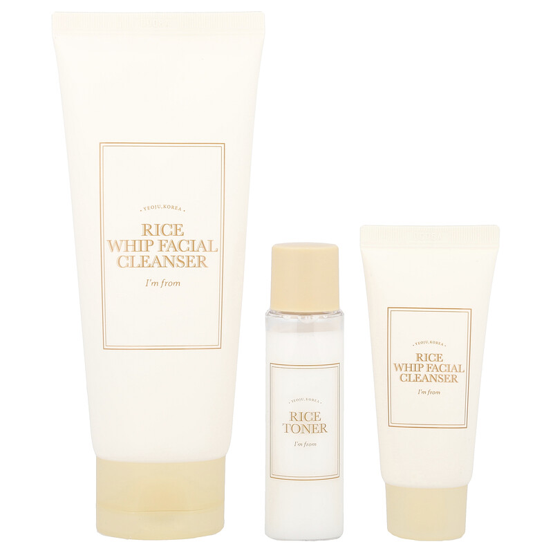I'm From, Набор очищающих средств для лица Rice Whip, набор из 3 предметов
I'm From, Набор очищающих средств для лица Rice Whip, набор из 3 предметов