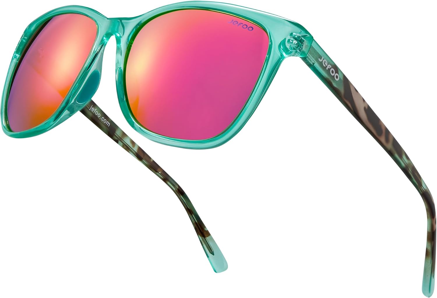 Поляризованные солнцезащитные очки Jefoo Retro для мужчин и женщин с защитой UV400, подходят для вождения, рыбалки, походов, гольфа и других видов спорта на открытом воздухе, Mint Green Frame / Pink Purple Revo Lens
Поляризованные солнцезащитные очки Jefoo Retro для мужчин и женщин с защитой UV400, подходят для вождения, рыбалки, походов, гольфа и других видов спорта на открытом воздухе, Mint Green Frame / Pink Purple Revo Lens