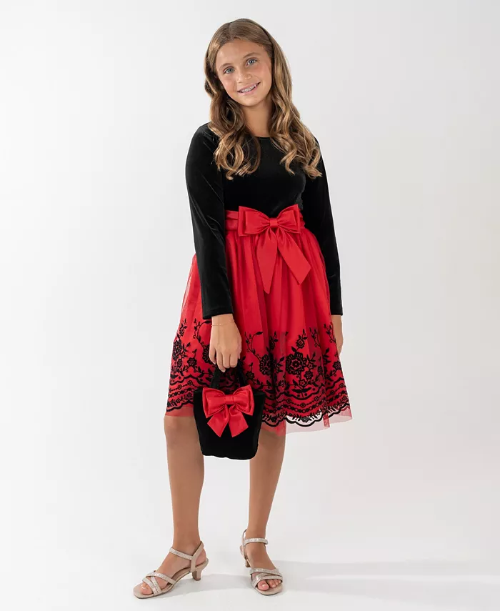 Детский комплект для девочек 7-16 лет: платье с длинными рукавами и мини-сумочка Rare Editions, красный
Детский комплект для девочек 7-16 лет: платье с длинными рукавами и мини-сумочка Rare Editions, красный