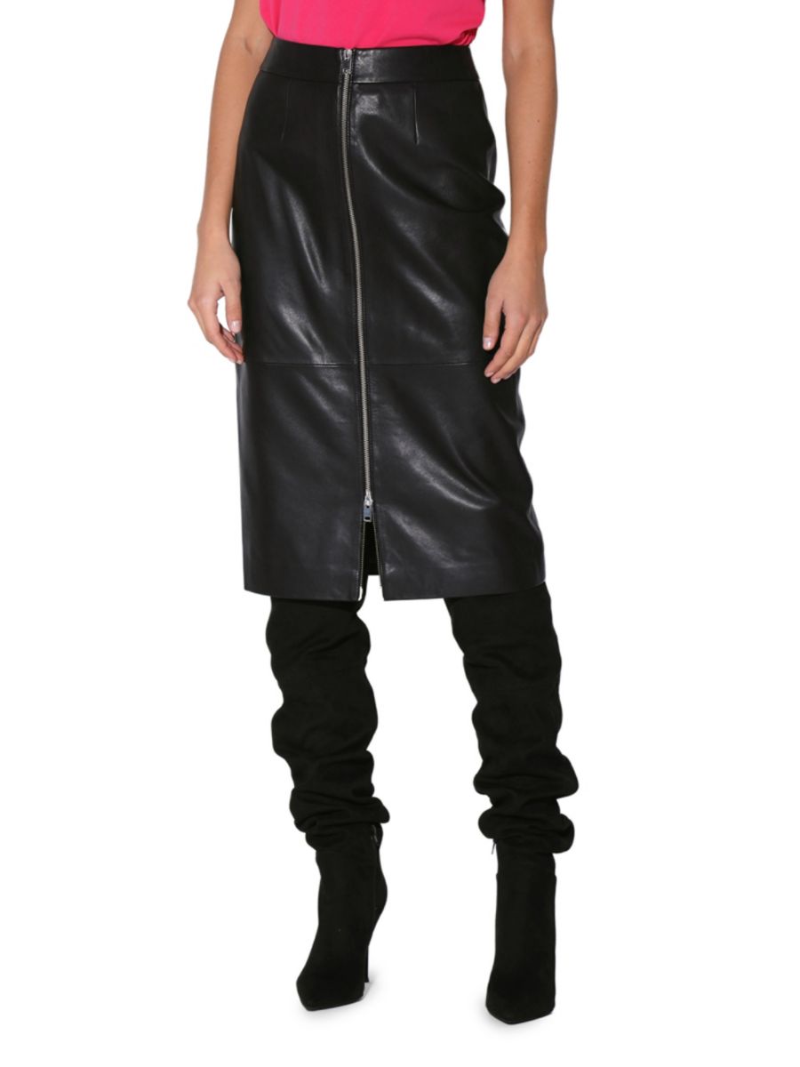 Юбка миди из кожи Galette Walter Baker, черный
Юбка миди из кожи Galette Walter Baker, черный