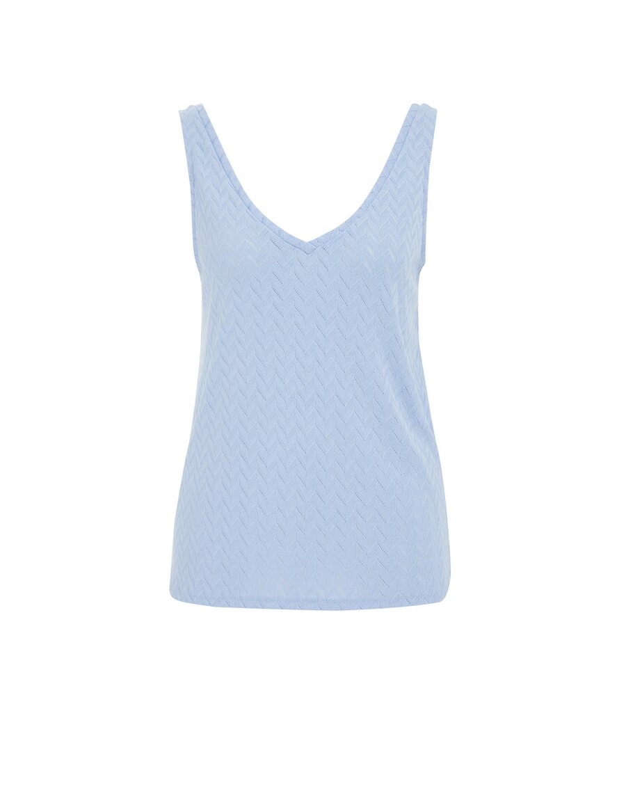 Вязаный топ WE Fashion, светло-синий 
Вязаный топ WE Fashion, светло-синий