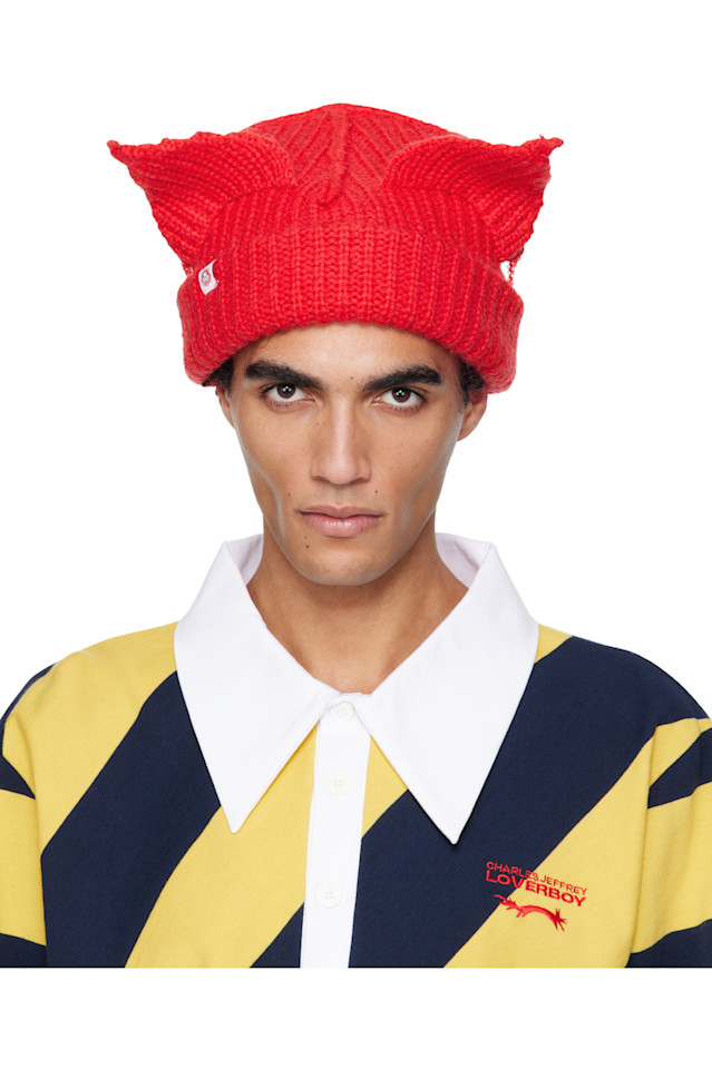 Шапка-Бини из мохера с толстыми ушками Charles Jeffrey Loverboy, красный
Шапка-Бини из мохера с толстыми ушками Charles Jeffrey Loverboy, красный