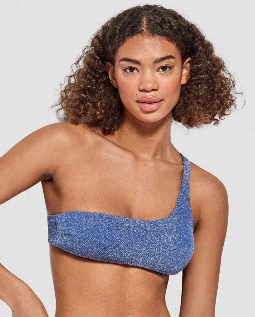 Съемный верх бикини из пеноматериала из блестящей ткани Gisela, синий
Съемный верх бикини из пеноматериала из блестящей ткани Gisela, синий