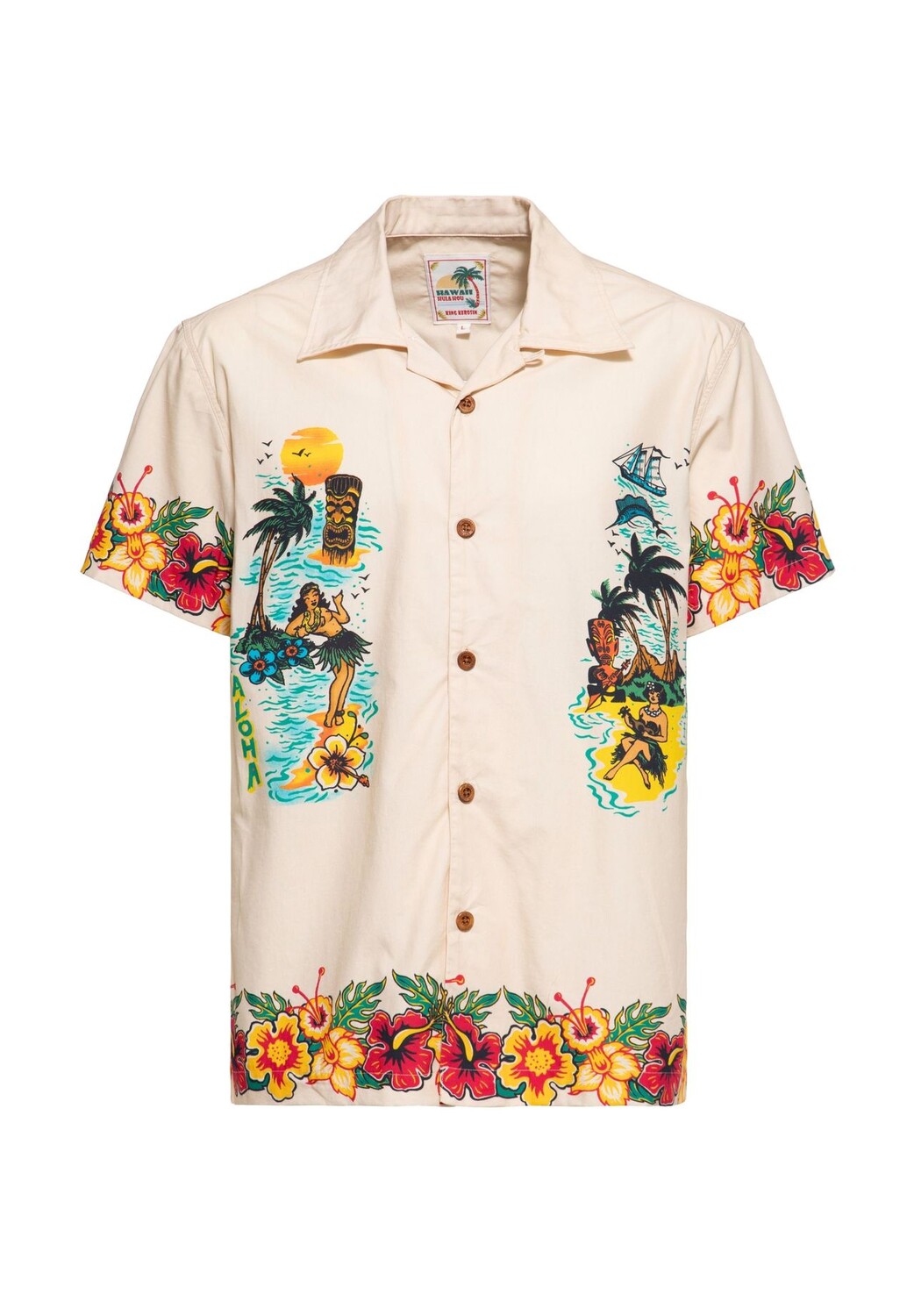 Гавайская рубашка со сплошным принтом Honolulu Hawaii KING KEROSIN, цвет Ecru
Гавайская рубашка со сплошным принтом Honolulu Hawaii KING KEROSIN, цвет Ecru
