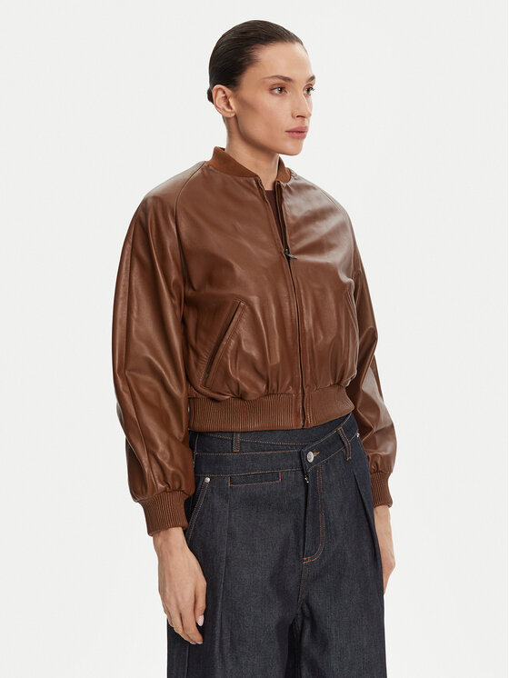 Кожаная куртка обычного кроя Gaia Serge Pariente, коричневый
Кожаная куртка обычного кроя Gaia Serge Pariente, коричневый
