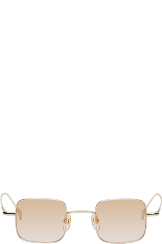 Солнцезащитные очки в квадратной металлической оправе Gold Light Banana Gucci 
Солнцезащитные очки в квадратной металлической оправе Gold Light Banana Gucci