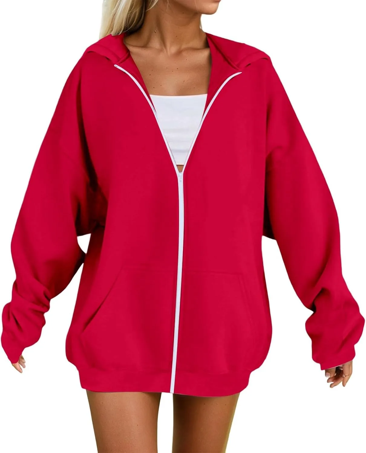 Толстовка с капюшоном на молнии для женщин Plus Size, Y2K Franterd
Толстовка с капюшоном на молнии для женщин Plus Size, Y2K Franterd