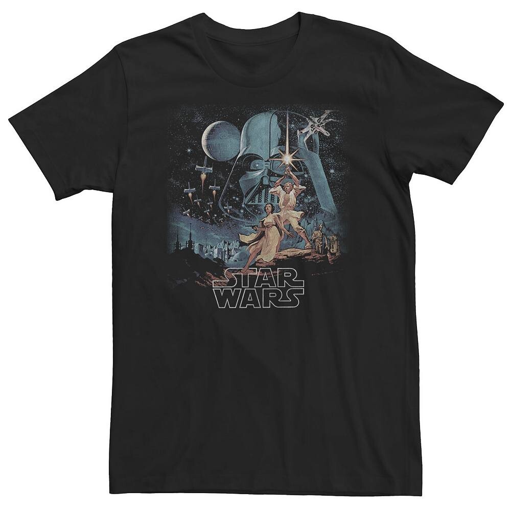 Винтажная футболка с выцветшим плакатом Big & Tall Star Wars A New Hope Licensed Character, черный
Винтажная футболка с выцветшим плакатом Big & Tall Star Wars A New Hope Licensed Character, черный