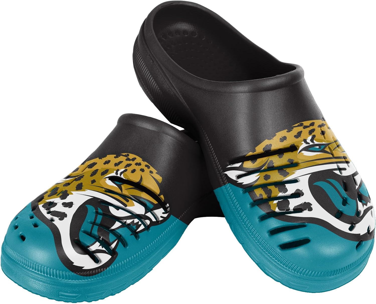 Мужские сабо FOCO NFL с крупным логотипом команды, удобные водонепроницаемые слипоны, Jacksonville Jaguars
Мужские сабо FOCO NFL с крупным логотипом команды, удобные водонепроницаемые слипоны, Jacksonville Jaguars