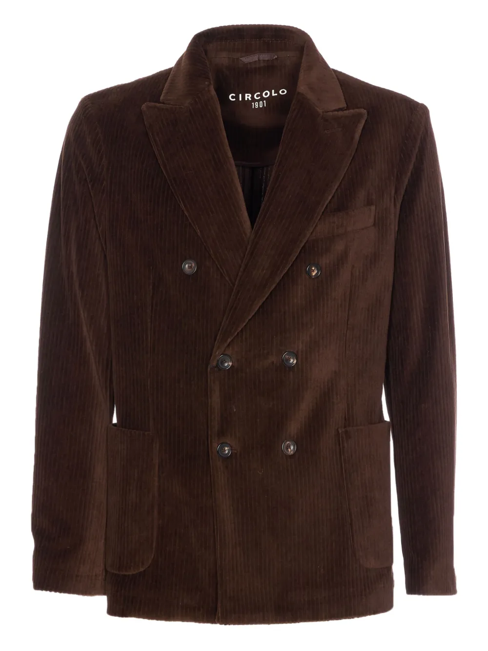 Вельветовый двубортный пиджак Circolo 1901, коричневый
Вельветовый двубортный пиджак Circolo 1901, коричневый