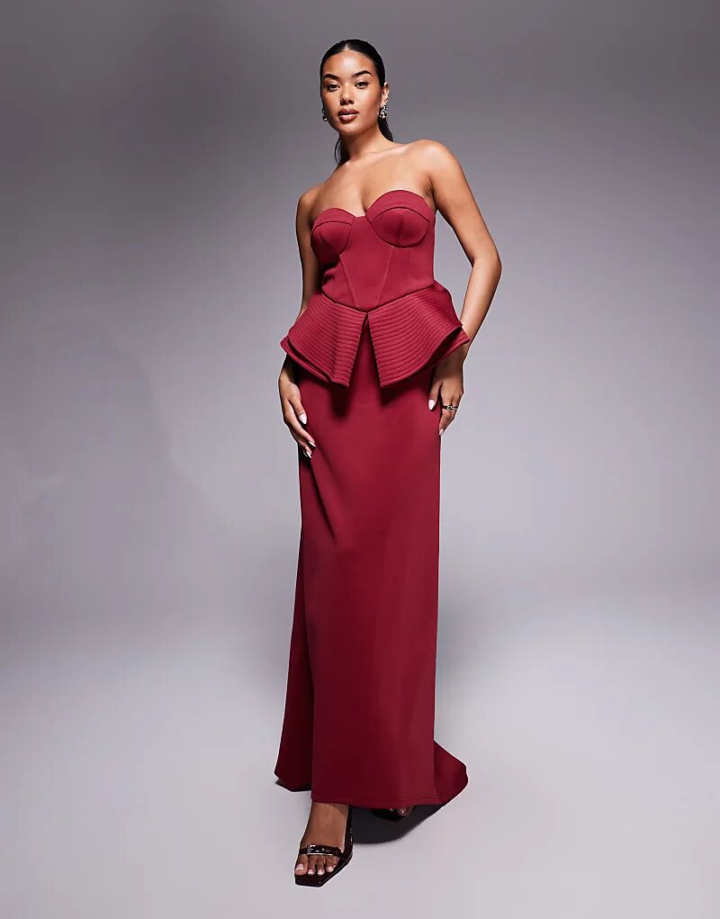 Платье-бандо премиум-класса ASOS DESIGN бордового цвета из искусственной ткани в стиле «скуба»
Платье-бандо премиум-класса ASOS DESIGN бордового цвета из искусственной ткани в стиле «скуба»