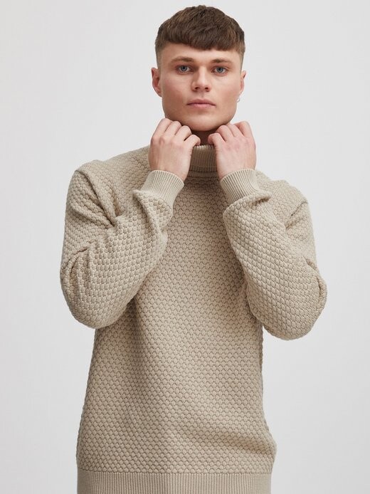 Свитер с высоким воротником sdclive Solid, бежевый 
Свитер с высоким воротником sdclive Solid, бежевый