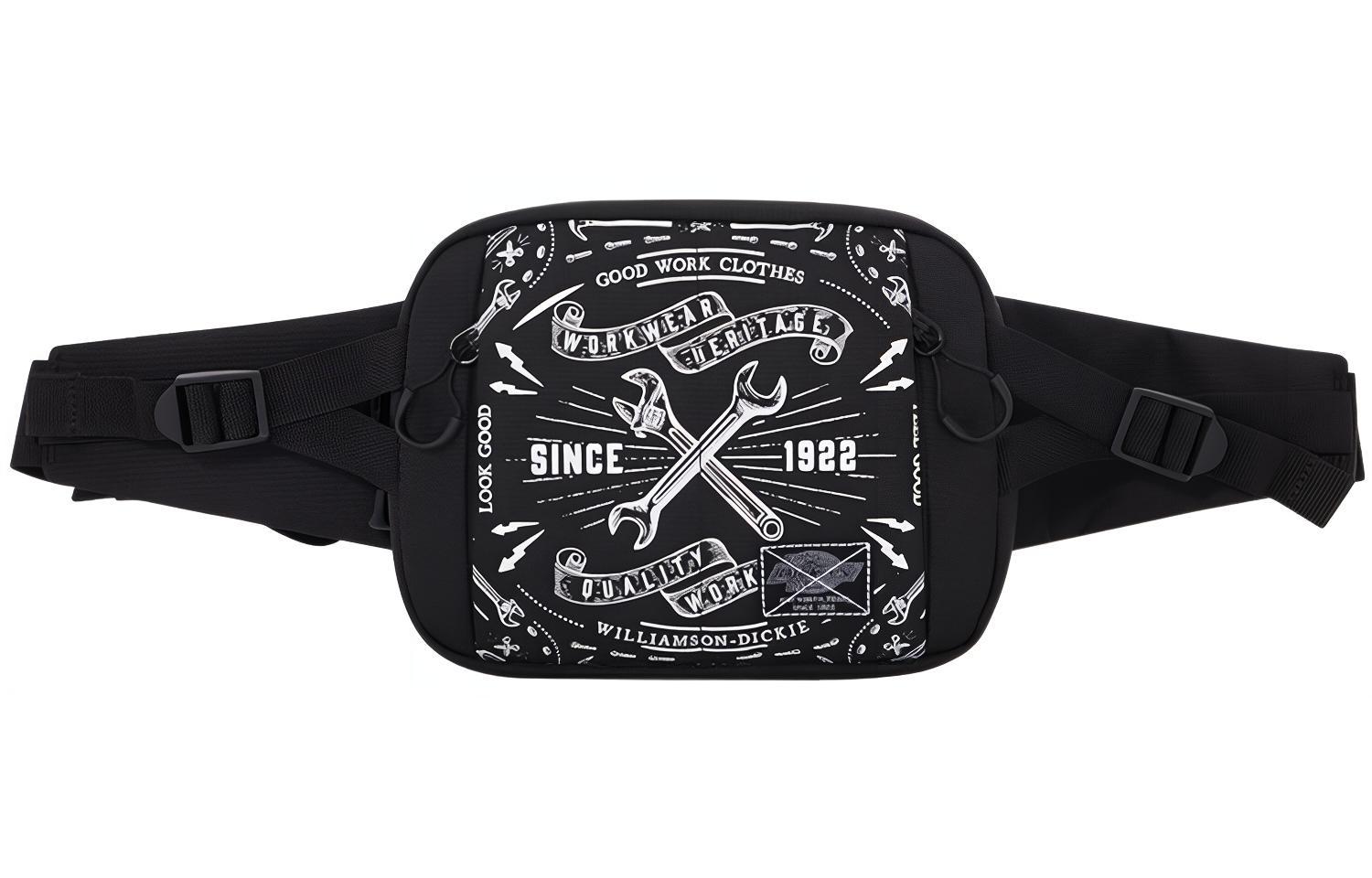 Черный унисекс нагрудная поясная сумка малая Dickies 
Черный унисекс нагрудная поясная сумка малая Dickies