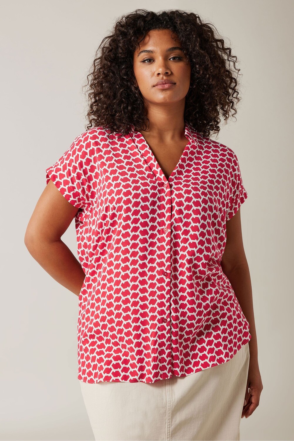 Блузка с зигзагообразным узором Evans, красный
Блузка с зигзагообразным узором Evans, красный