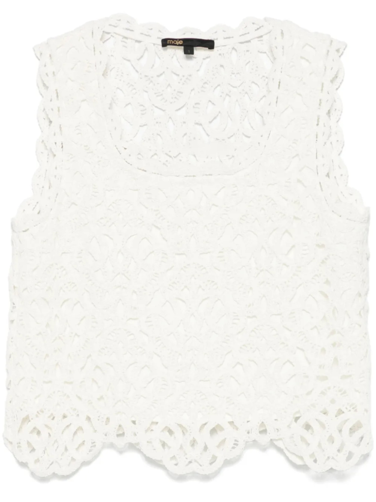 Топ Maje, связанный крючком, белый
Топ Maje, связанный крючком, белый
