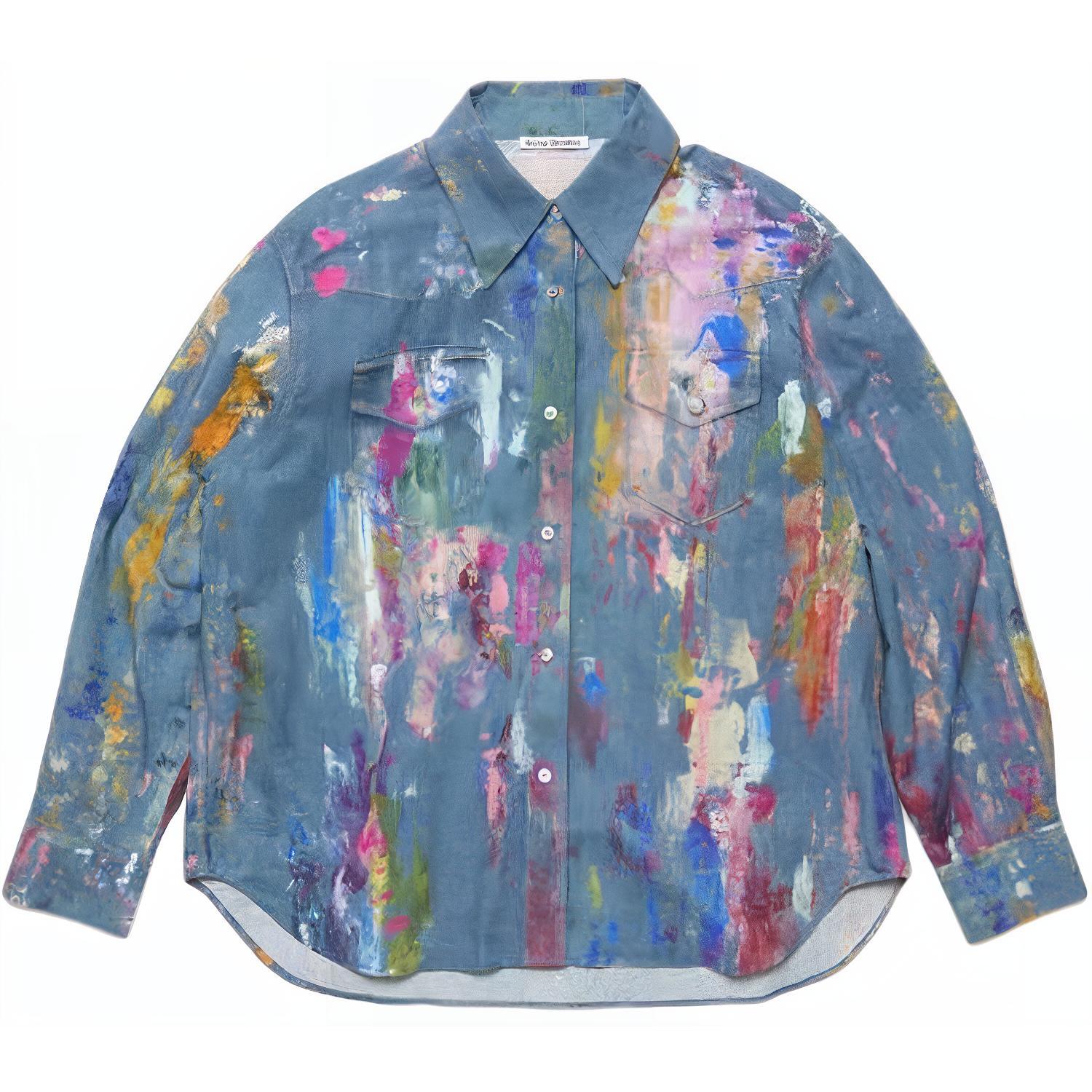 Рубашка с эффектом брызг краски Acne Studios, мультиколор
Рубашка с эффектом брызг краски Acne Studios, мультиколор