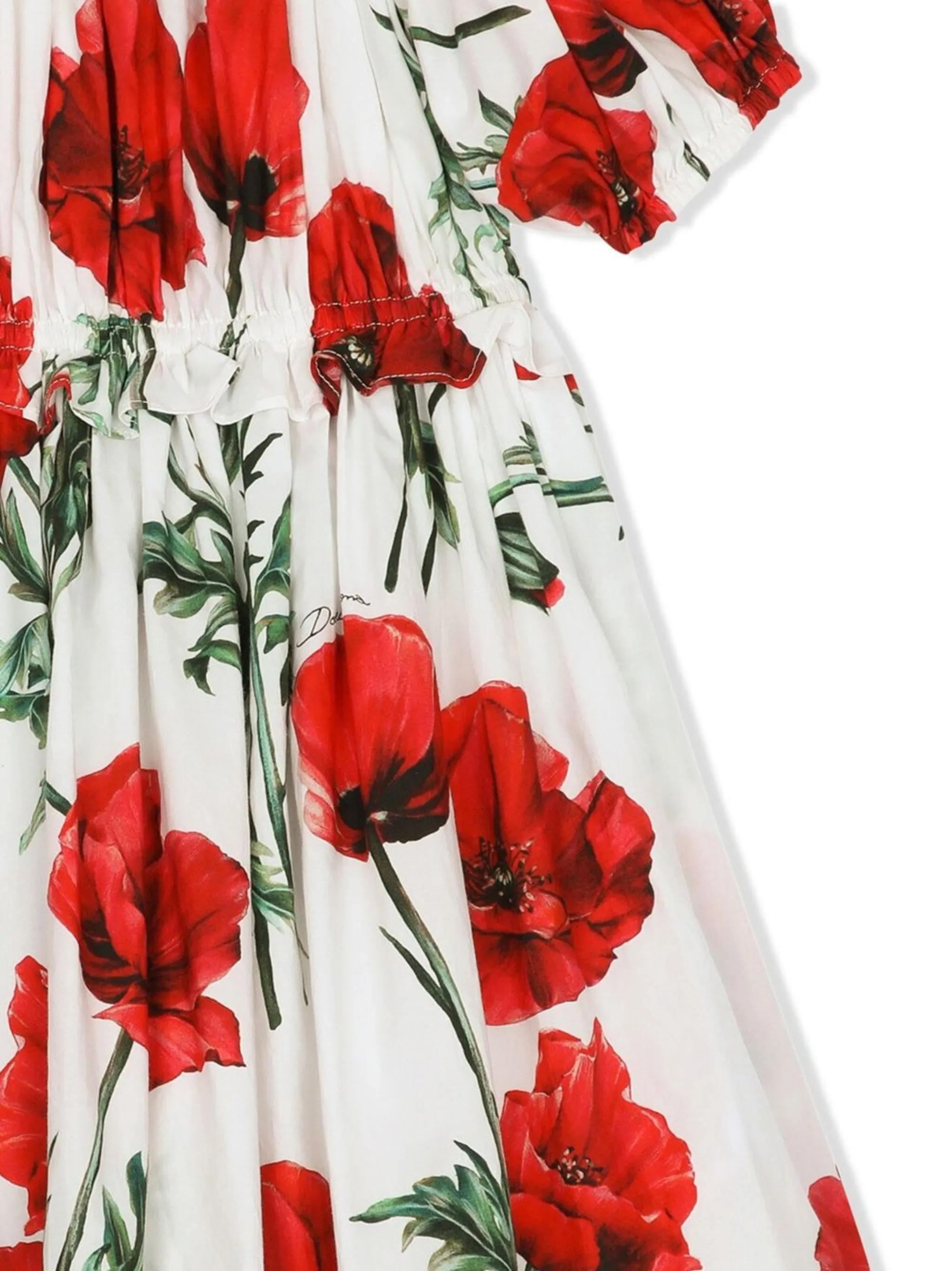 Платье с оборками и цветочным принтом Dolce & Gabbana Kids, белый
Платье с оборками и цветочным принтом Dolce & Gabbana Kids, белый