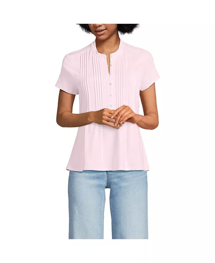 Женский легкий трикотажный топ с защипами на пуговицах Lands' End, розовый
Женский легкий трикотажный топ с защипами на пуговицах Lands' End, розовый