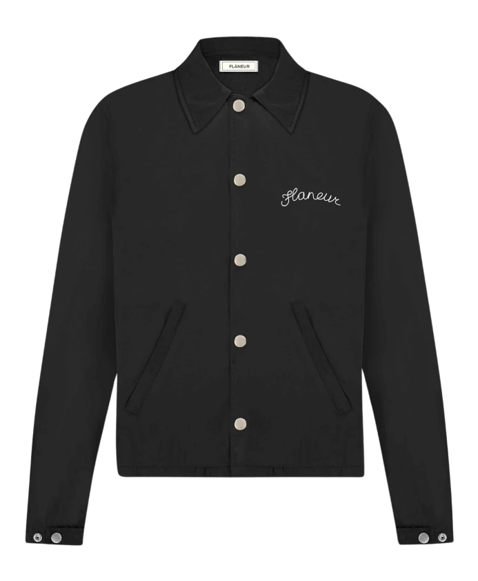 Черная куртка-бомбер с фирменной вышивкой FlãNeur, черный
Черная куртка-бомбер с фирменной вышивкой FlãNeur, черный
