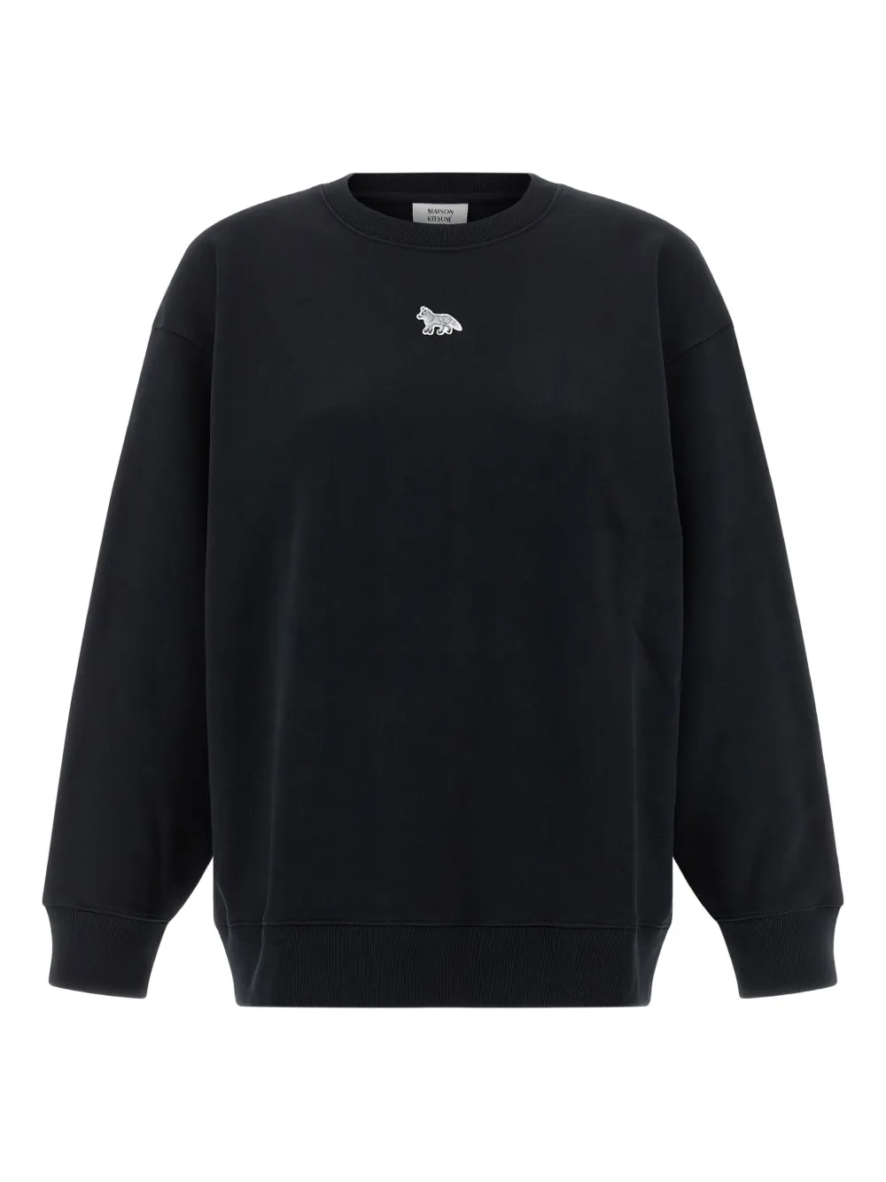 Свитшот с круглым вырезом и нашивкой в виде детеныша лисы Maison Kitsuné, черный
Свитшот с круглым вырезом и нашивкой в виде детеныша лисы Maison Kitsuné, черный