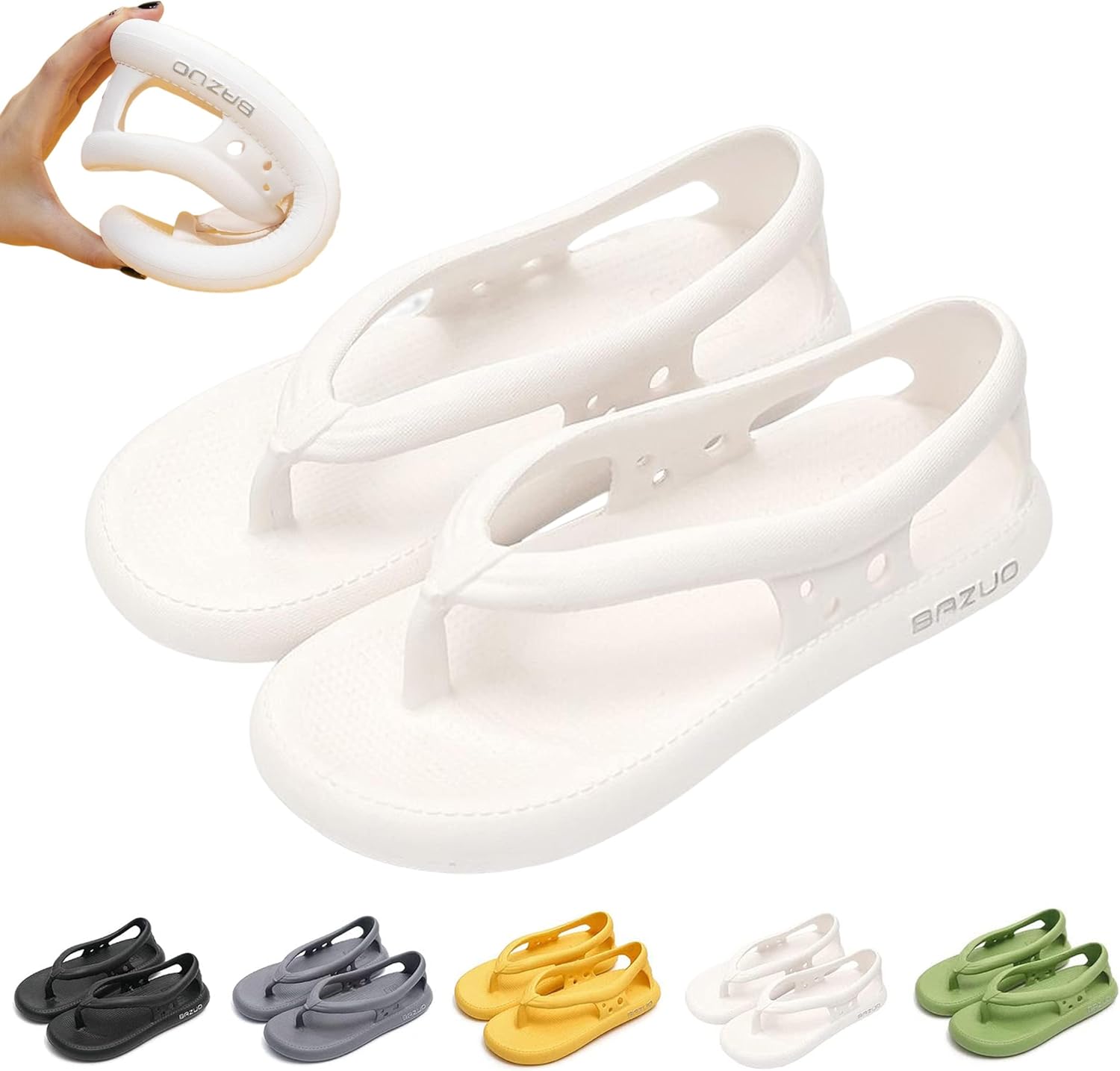 Сандалии Bazuo, шлепанцы Bazuo, нескользящие шлепанцы для пар с толстой подошвой из ЭВА, быстро сохнущие Yeekenio, белый
Сандалии Bazuo, шлепанцы Bazuo, нескользящие шлепанцы для пар с толстой подошвой из ЭВА, быстро сохнущие Yeekenio, белый