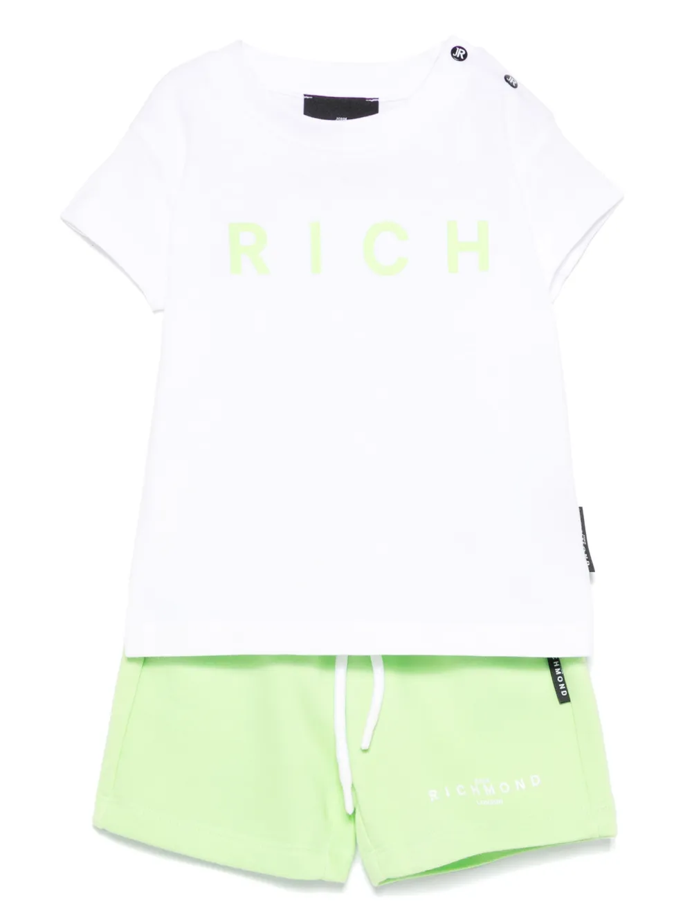 Комплект из футболки и шортов с логотипом John Richmond Junior, зеленый
Комплект из футболки и шортов с логотипом John Richmond Junior, зеленый
