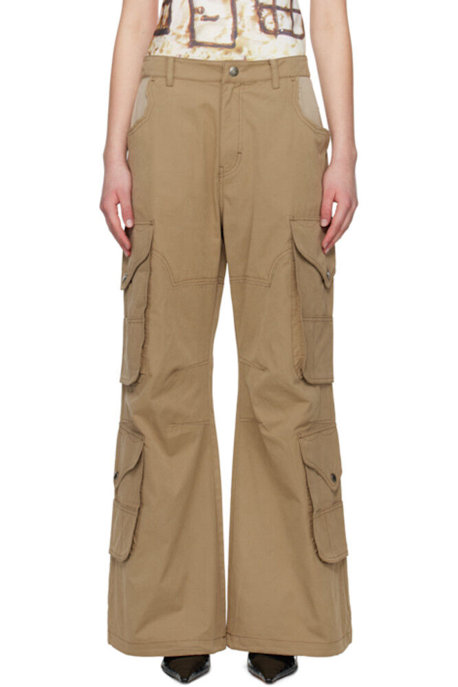 Бежевые вощеные брюки-карго с карманами Andersson Bell
Бежевые вощеные брюки-карго с карманами Andersson Bell
