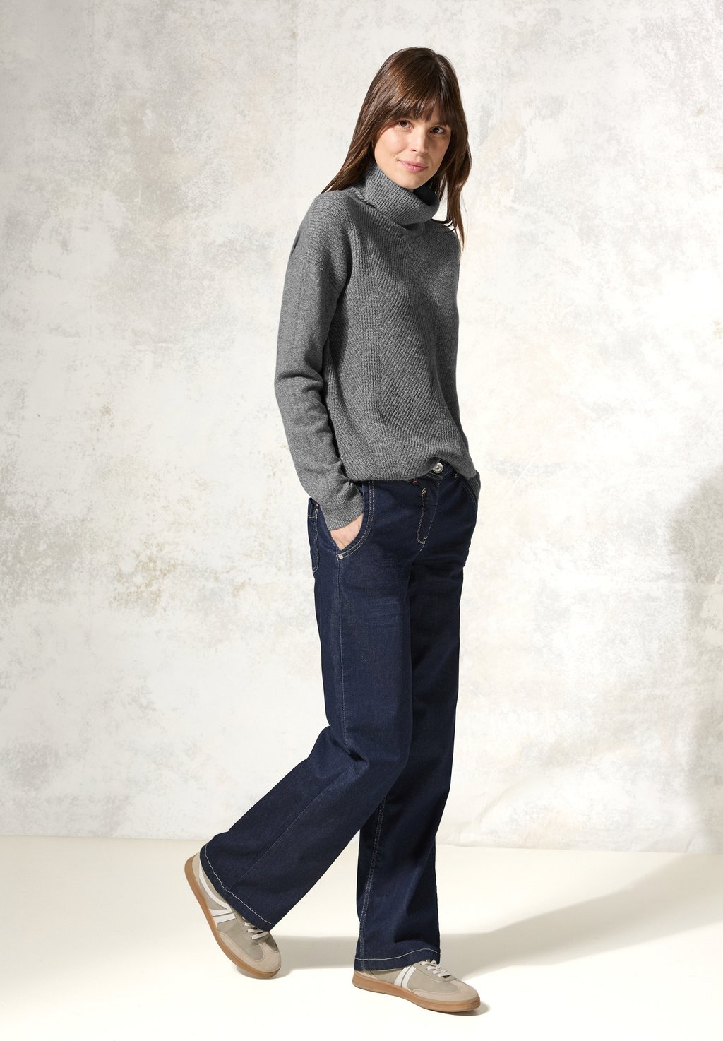 Джемпер MIT ROLLKRAGEN Cecil, серый/меланж 
Джемпер MIT ROLLKRAGEN Cecil, серый/меланж