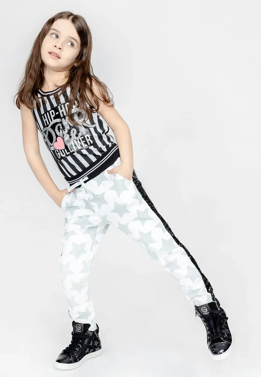 Спортивные брюки Gulliver "Повседневные спортивные штаны" с модными полосками по бокам, серый