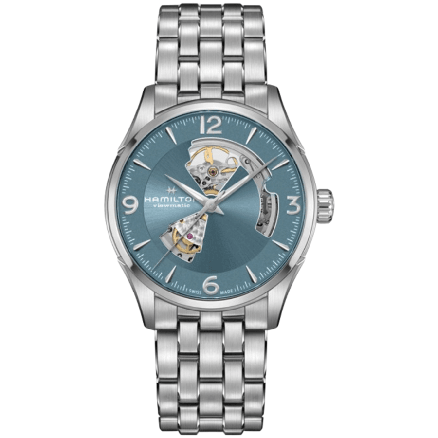 Hamilton Jazzmaster Open Heart Автоматические стальные мужские часы с синим циферблатом H32705142
Hamilton Jazzmaster Open Heart Автоматические стальные мужские часы с синим циферблатом H32705142