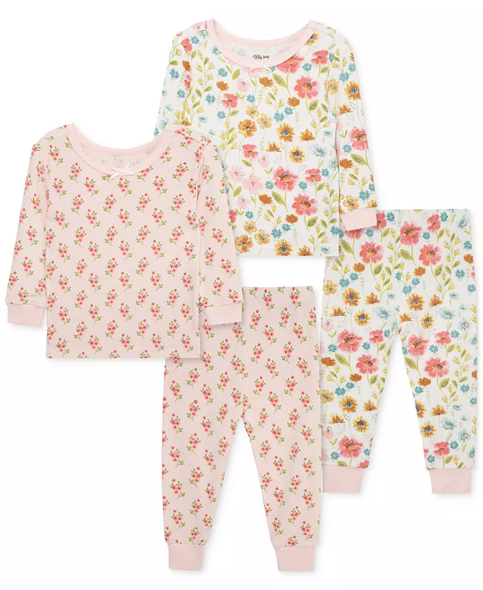 Пижама с цветочным принтом для девочек, комплект из 4 предметов Little Me, розовый
Пижама с цветочным принтом для девочек, комплект из 4 предметов Little Me, розовый