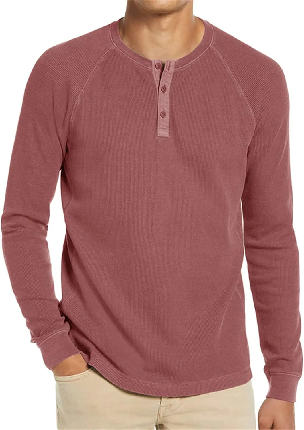 Мужская футболка-поло Waffle Henley с длинным рукавом evzosrz
Мужская футболка-поло Waffle Henley с длинным рукавом evzosrz