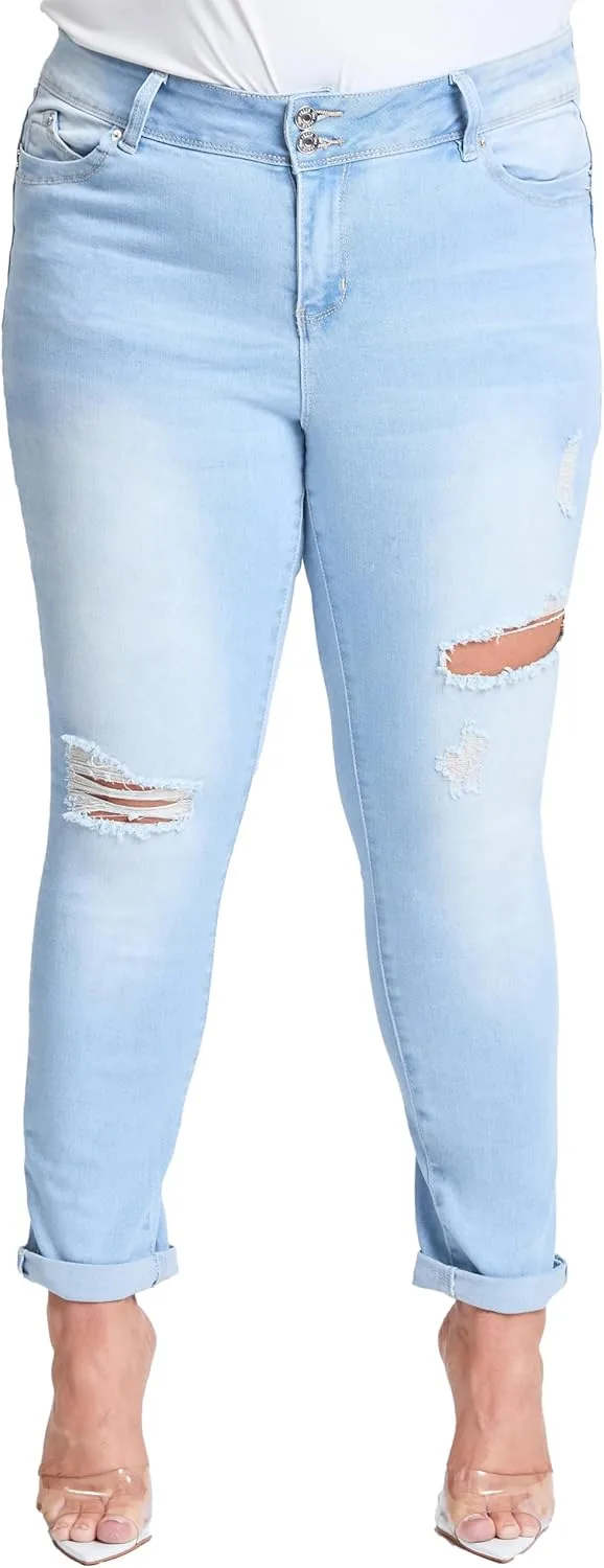 YMI Women's Plus Wannabettabutt джинсы с манжетами на щиколотке
YMI Women's Plus Wannabettabutt джинсы с манжетами на щиколотке