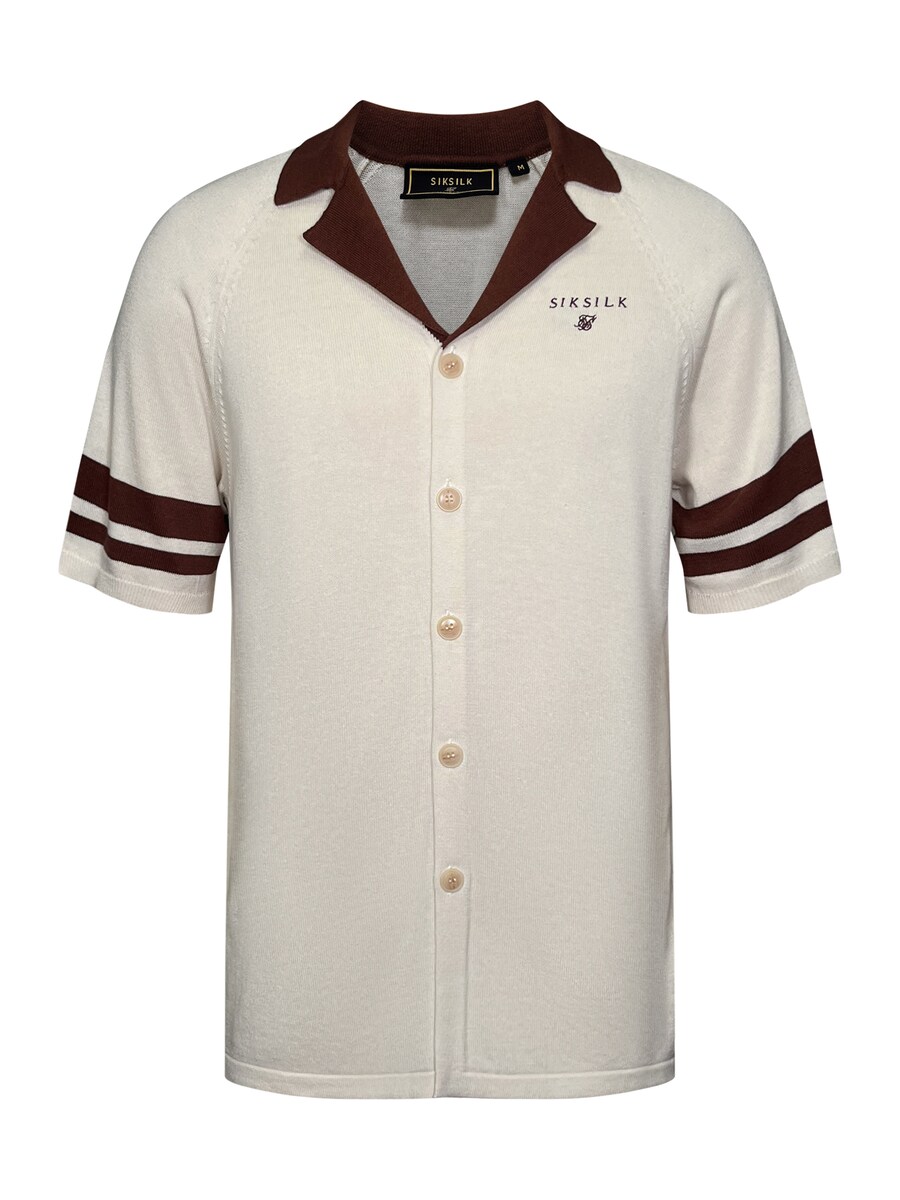 Рубашка на пуговицах классического кроя SikSilk Retro Resort, Ecru
Рубашка на пуговицах классического кроя SikSilk Retro Resort, Ecru