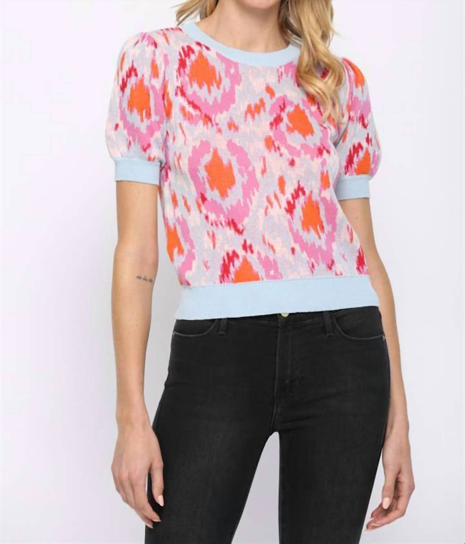 Свитер Amaya с рукавами-фонариками, многоцветный, синий FATE
Свитер Amaya с рукавами-фонариками, многоцветный, синий FATE