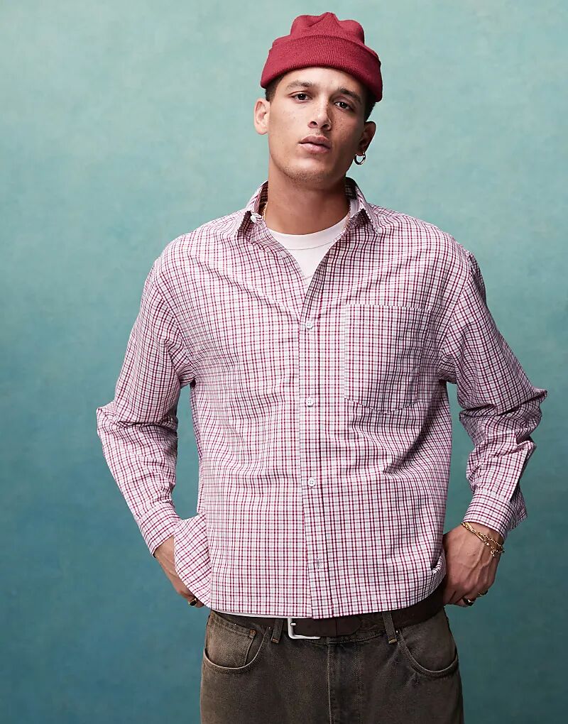 Свободная рубашка свободного кроя в красную клетку ASOS DESIGN
Свободная рубашка свободного кроя в красную клетку ASOS DESIGN